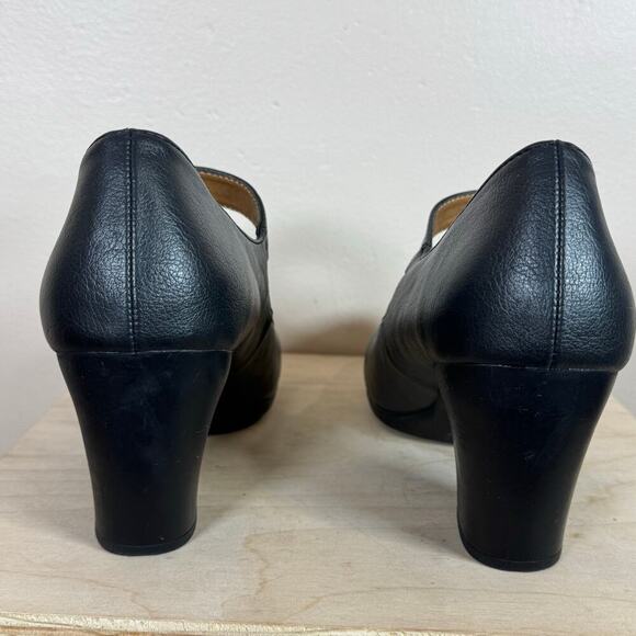 WOMEN'S EUROSOFT NETTY PUMPS Mary jane Black size 10 Twee Rockabilly - Picture 5 of 9